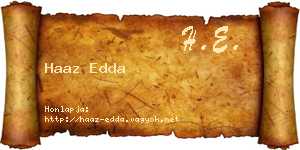 Haaz Edda névjegykártya